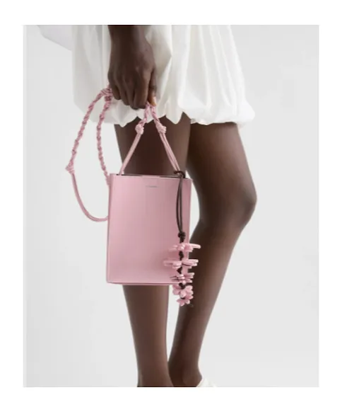 Jil Sander Tangle Small Logo Embossed Crossbody Bag