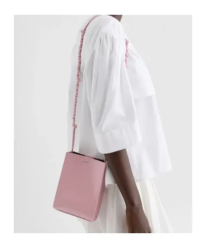 Jil Sander Tangle Small Logo Embossed Crossbody Bag