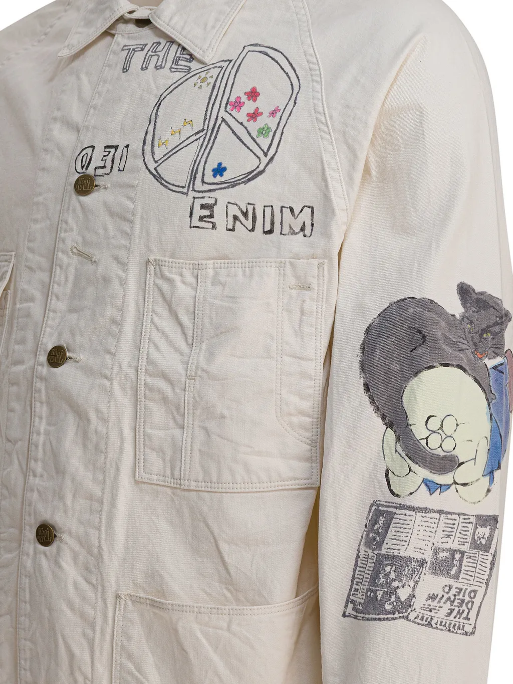 Graphic-Print Cotton Shirt Jacket