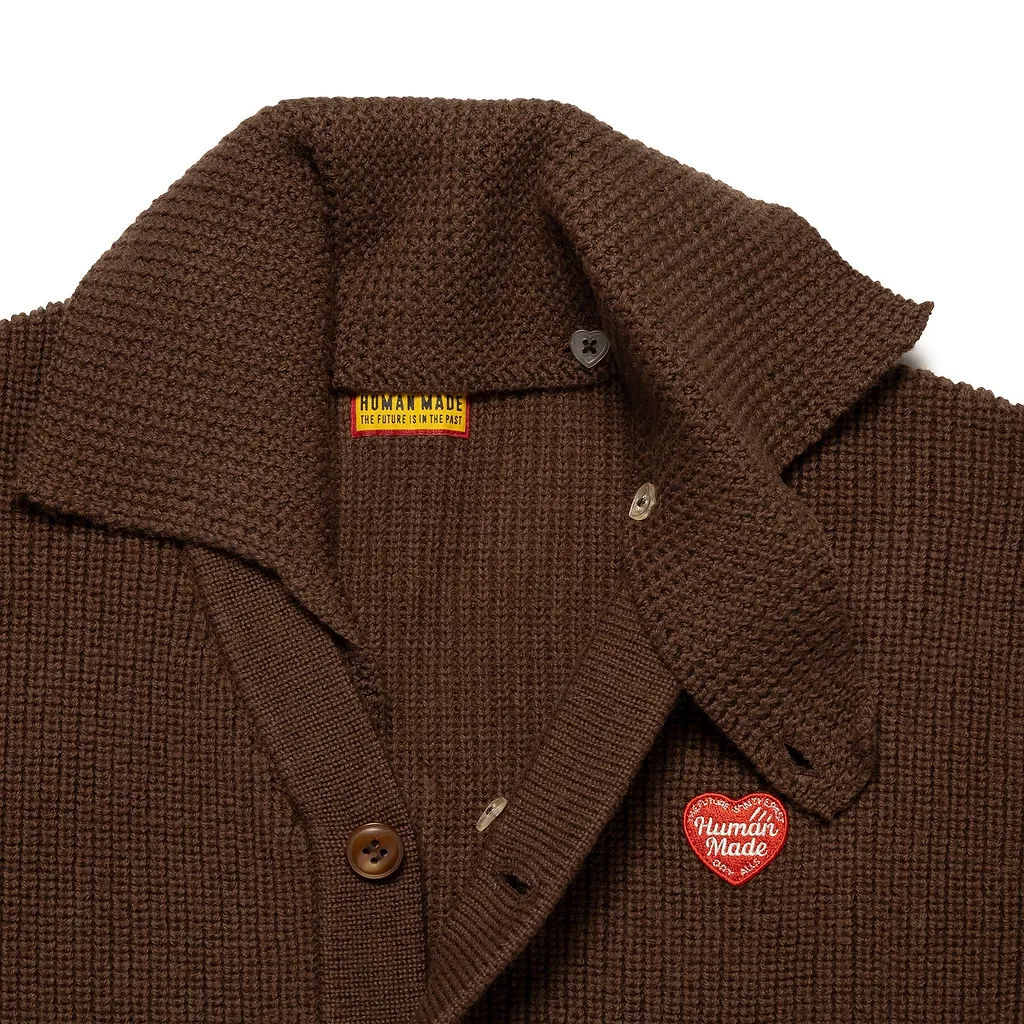Human Made Heart-Patch Wool Cardigan