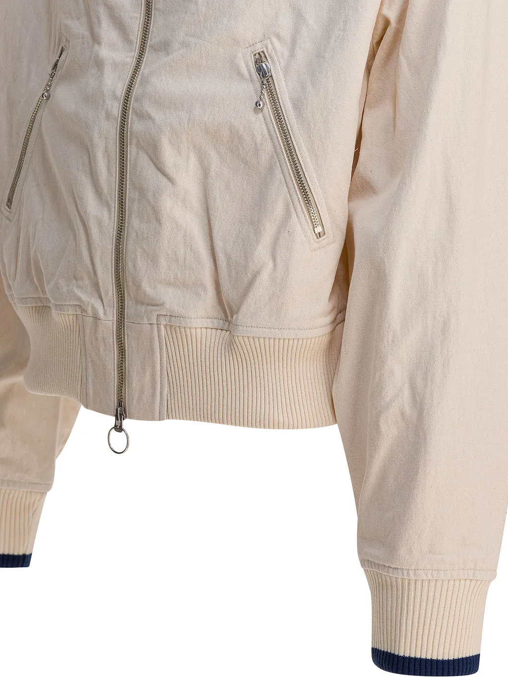 Zip-Front Ribbed-Cuff Jacket