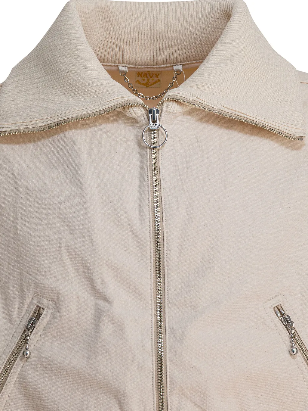 Zip-Front Ribbed-Cuff Jacket
