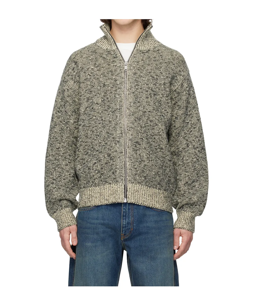 Long-Sleeved Wool Blend Sweater