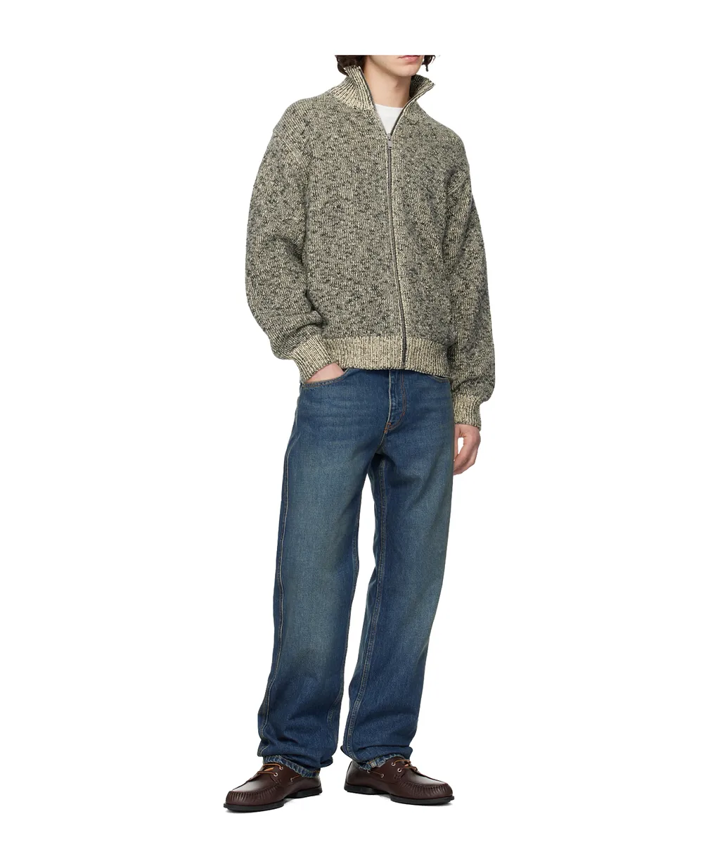 Long-Sleeved Wool Blend Sweater