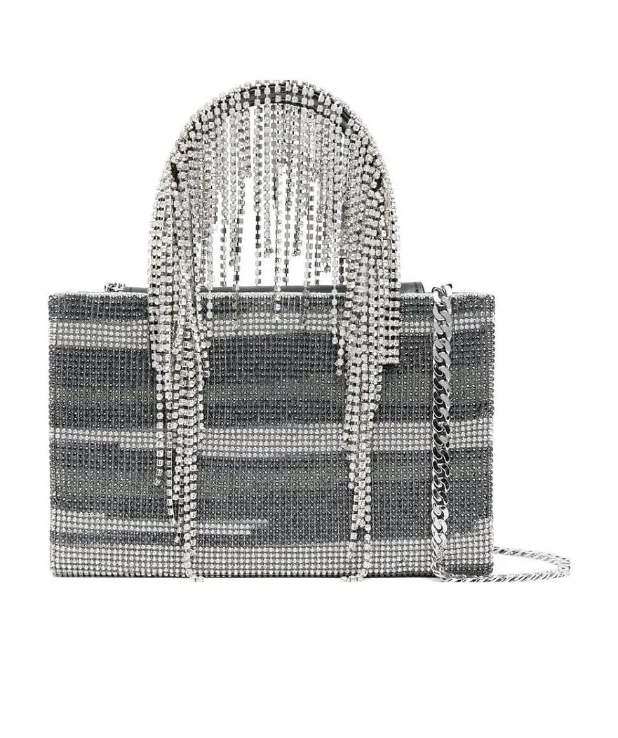 Kara Embellished Fringed Top Handle Bag