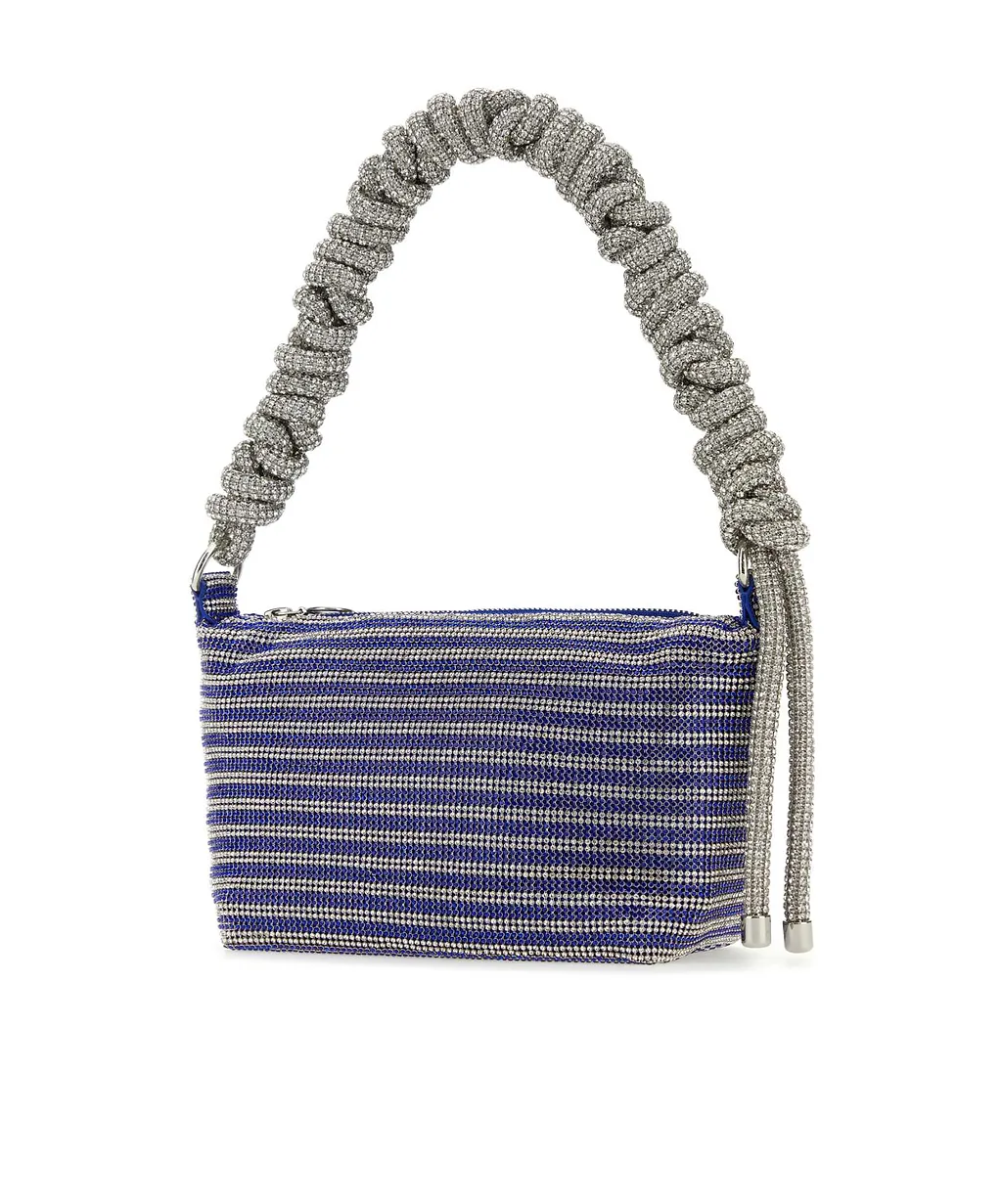Kara Embellished Mesh Phone Cord Zipped Shoulder Bag