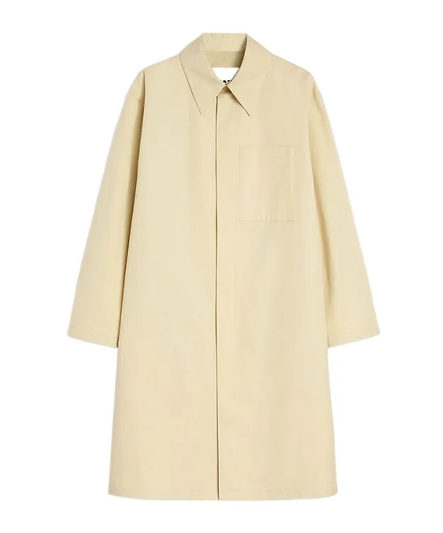 Cotton Blend Poplin Coat