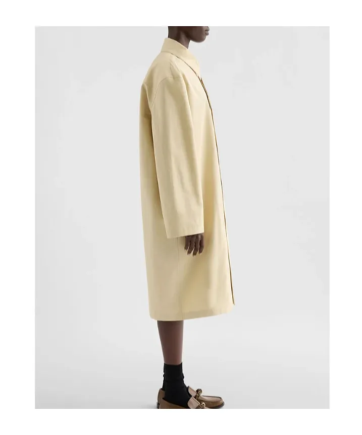 Cotton Blend Poplin Coat