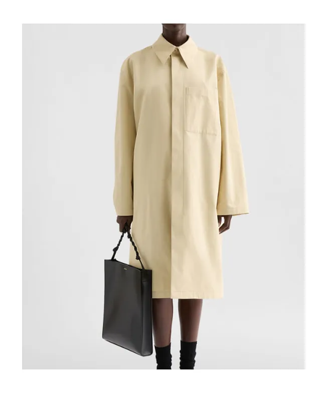 Cotton Blend Poplin Coat