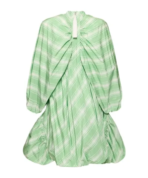 Plaid Long-Sleeved Dress