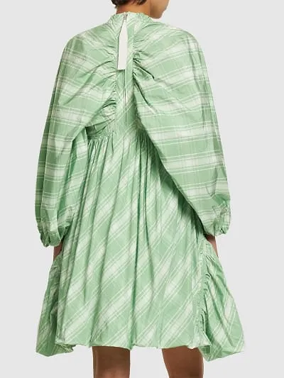 Plaid Long-Sleeved Dress