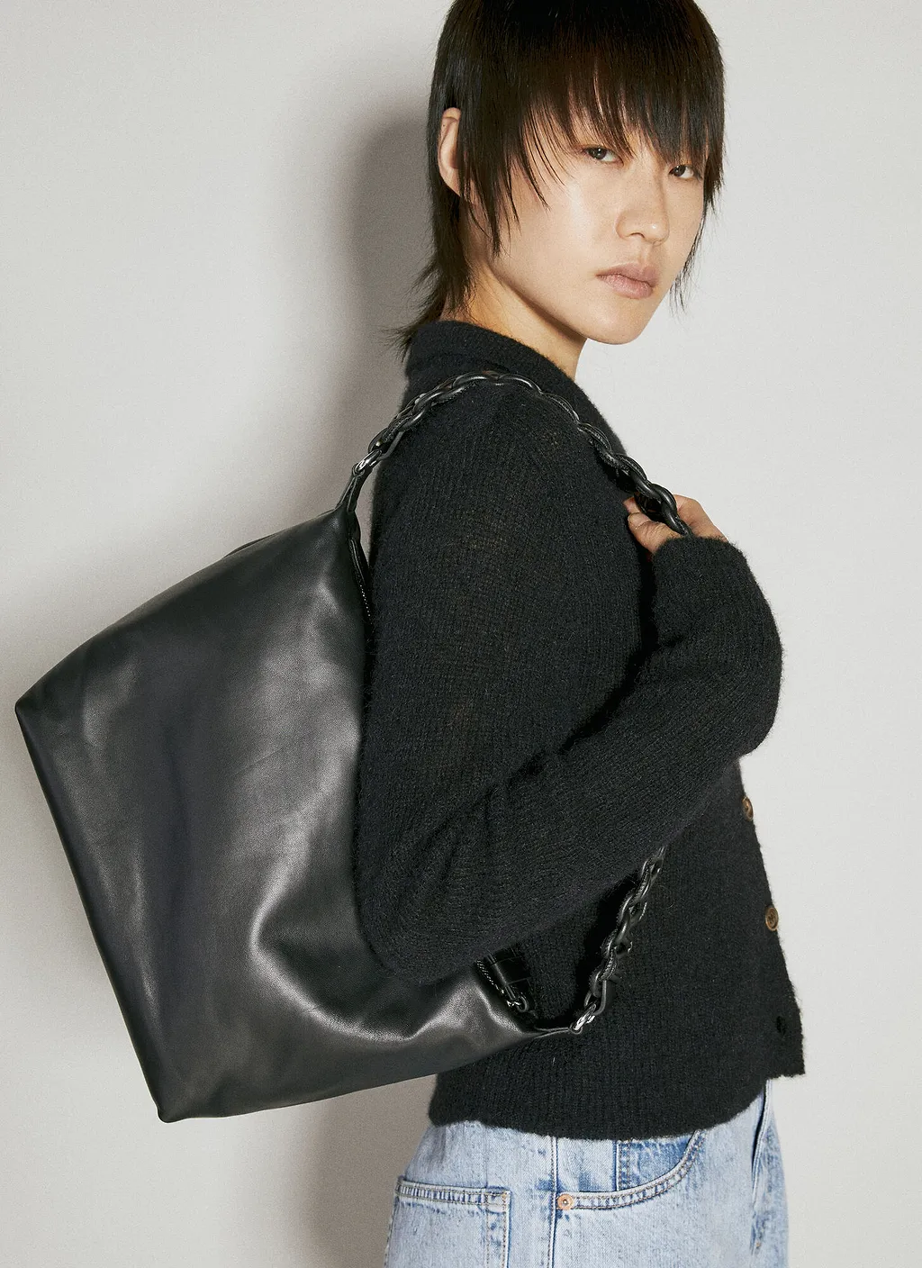 Lattice Leather Tote Bag