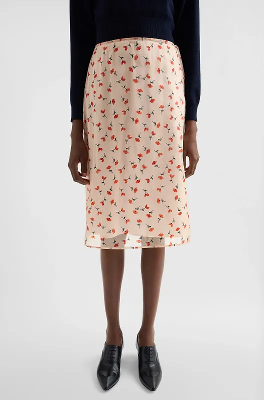Jil Sander Floral A-Line Skirt