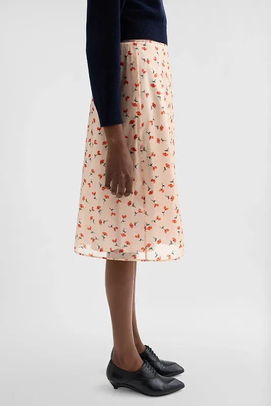 Jil Sander Floral A-Line Skirt