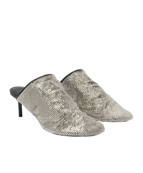 Sequin-Mesh Mules