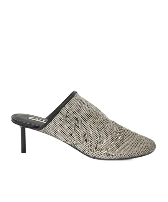 Sequin-Mesh Mules
