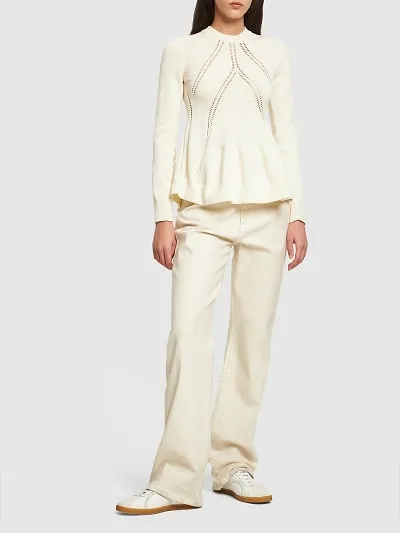 Rib Long-Sleeved Sweater