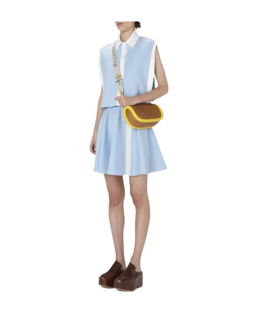 Jw Anderson Logo Embroidered Contrast Mini Skirt