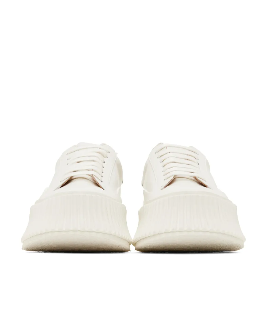 Ribbed-Sole Low-Top Sneakers