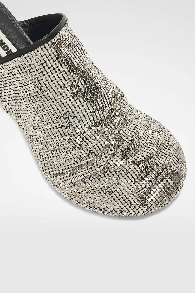 Sequin-Mesh Mules