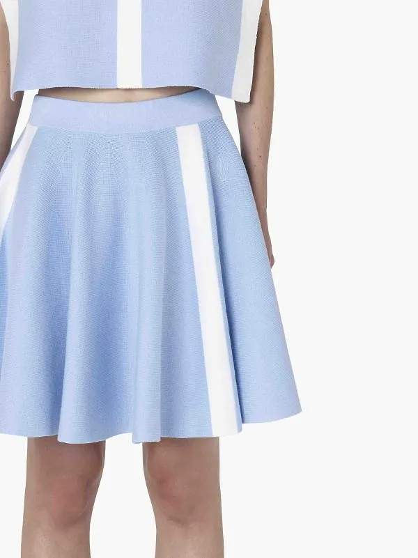 Jw Anderson Logo Embroidered Contrast Mini Skirt