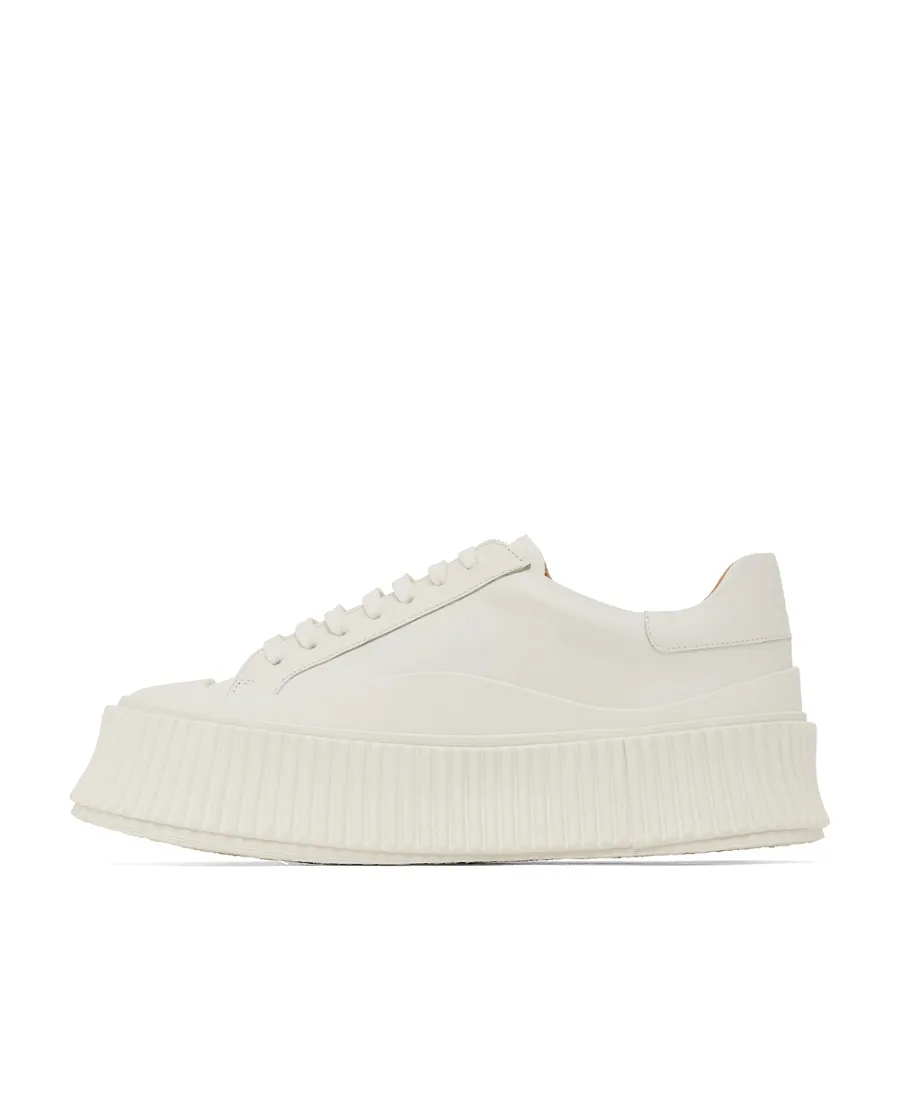Ribbed-Sole Low-Top Sneakers