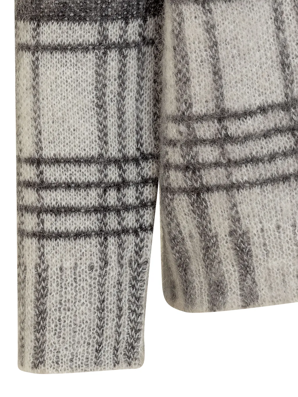 Jw Anderson Logo Intarsia-Knit Checked Jumper