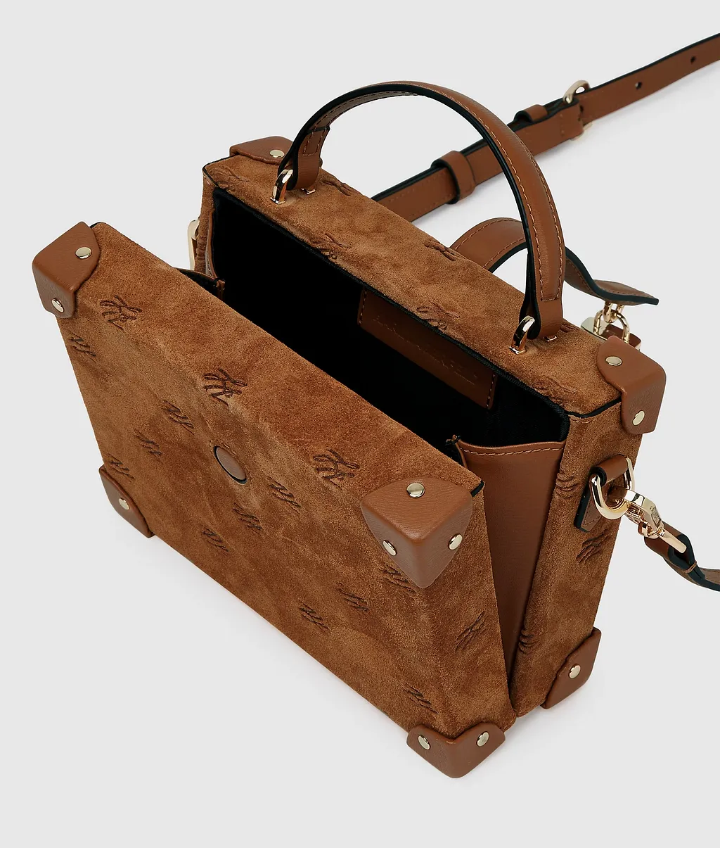 K/Autograph Suede Trunk Bag