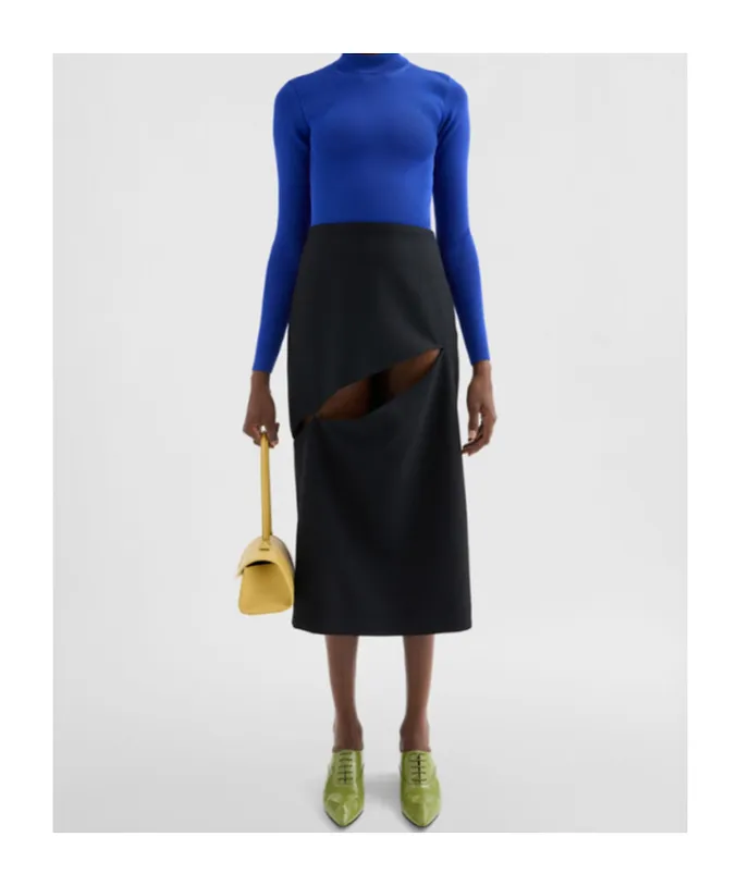 Jil Sander Cut-Out Pencil Skirt