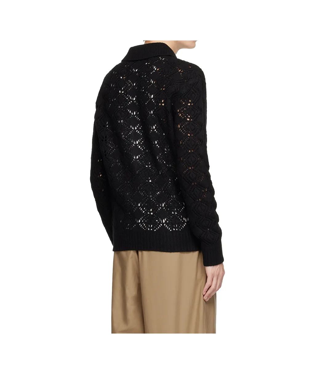 Wool Zipper Knit Sweater