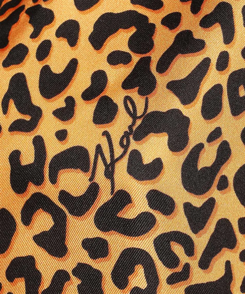 Leopard-Print Backless Silk Blouse