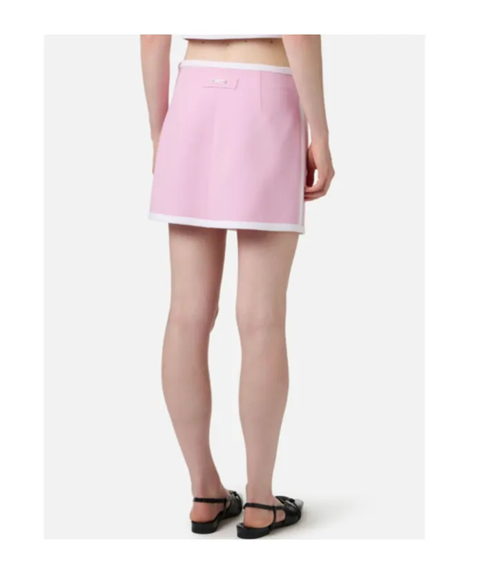 Contrasting-Edges Mini Skirt