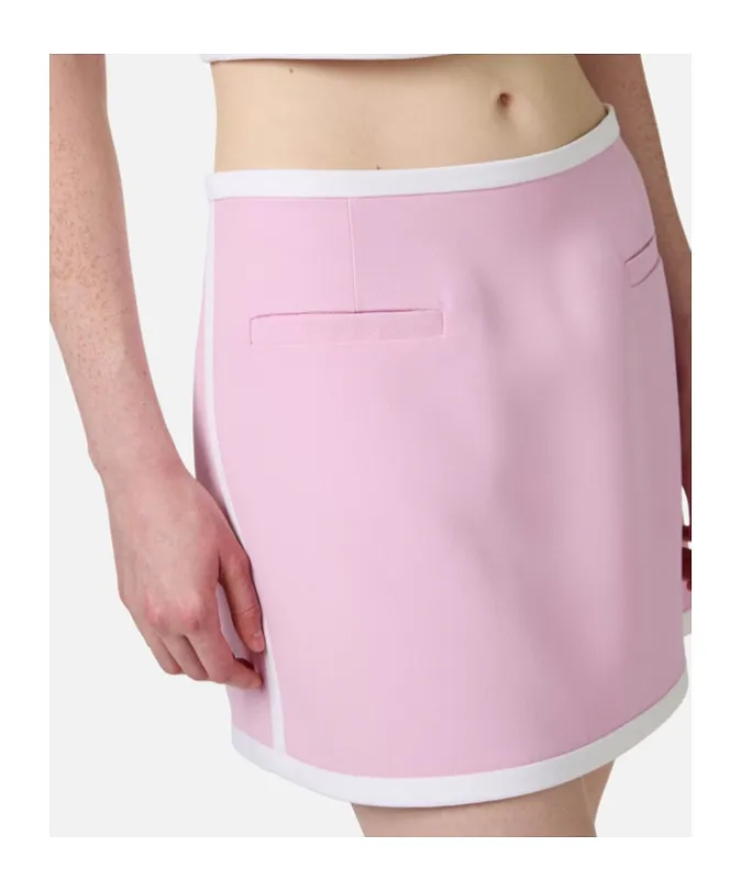 Contrasting-Edges Mini Skirt