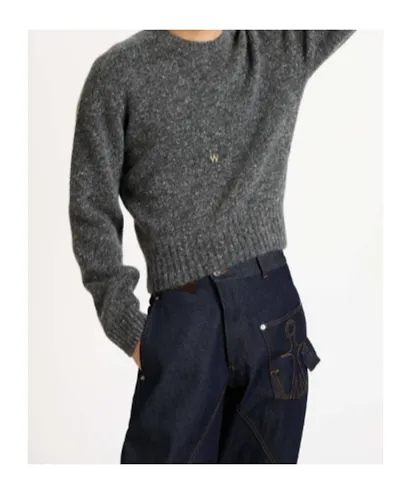 Jw Anderson Embroidered Crew Neck Knitted Sweater