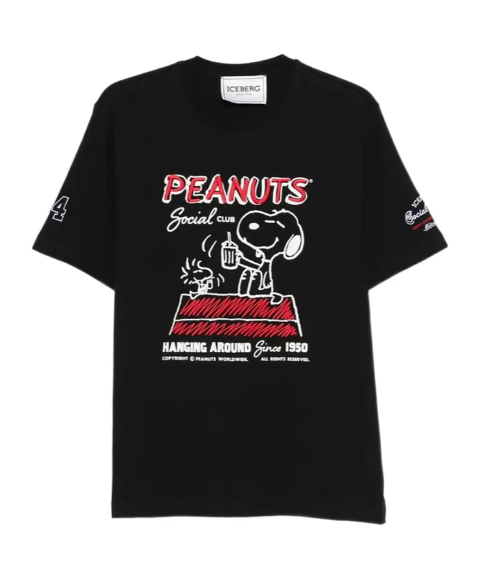 Peanuts-Embroidered T-Shirt