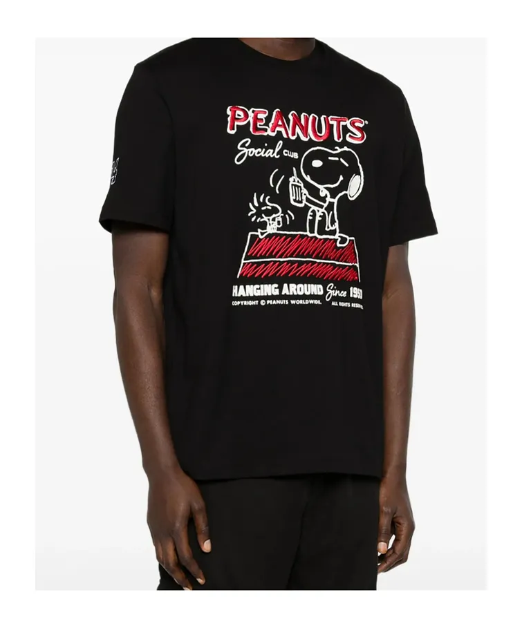 Peanuts-Embroidered T-Shirt