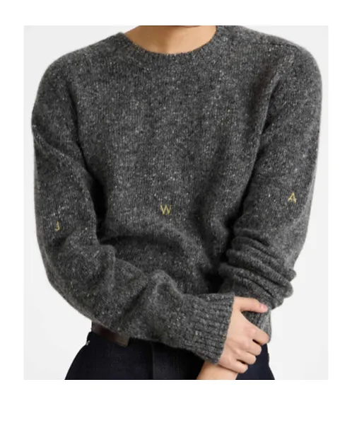 Jw Anderson Embroidered Crew Neck Knitted Sweater