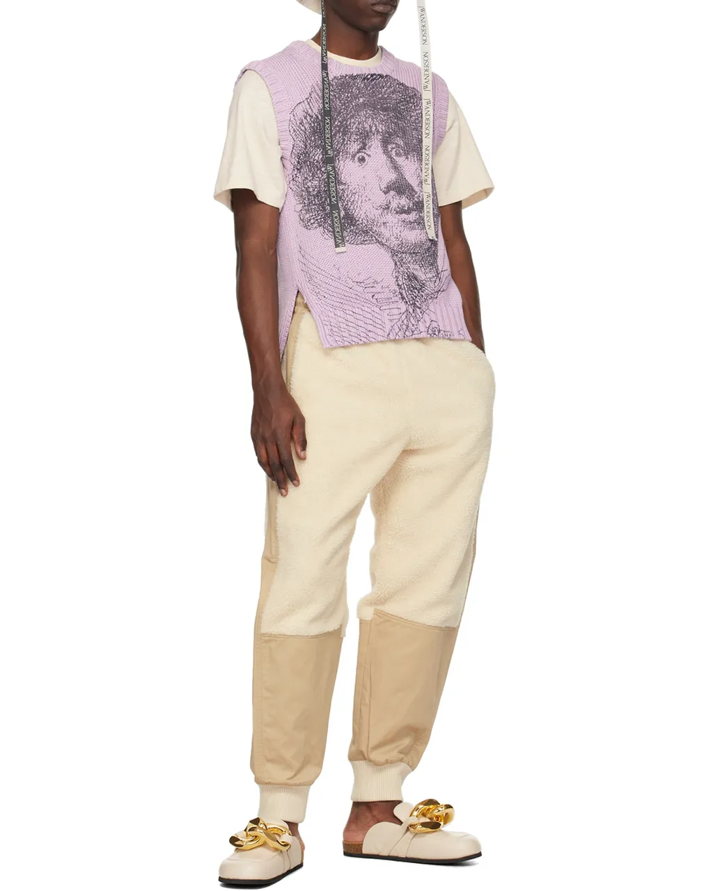 Rembrandt-Print Sleeveless Jumper