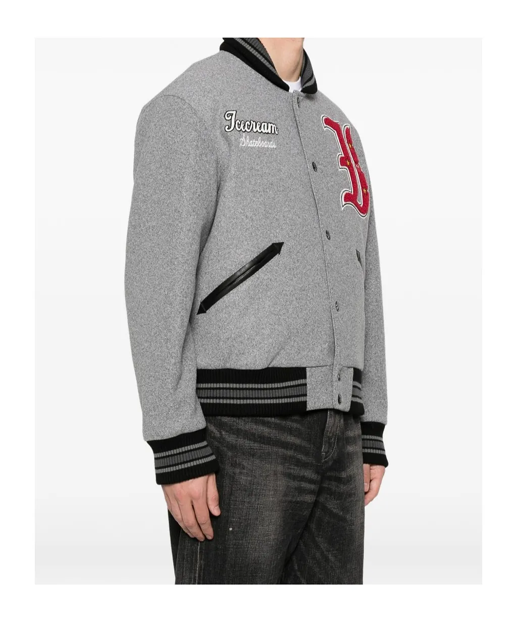Logo-Appliqué Bomber Jacket