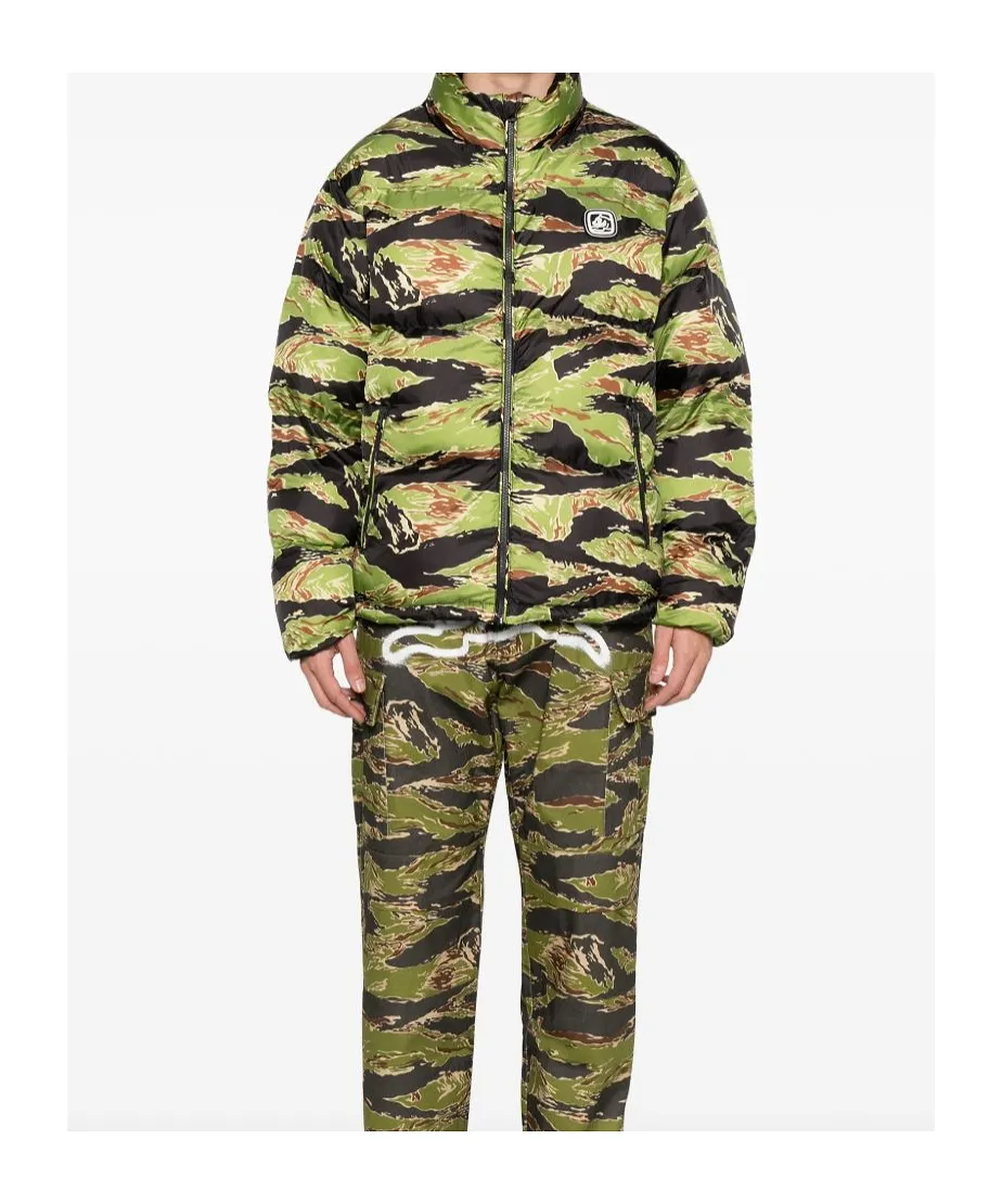 Tiger-Stripe Puffer Jacket