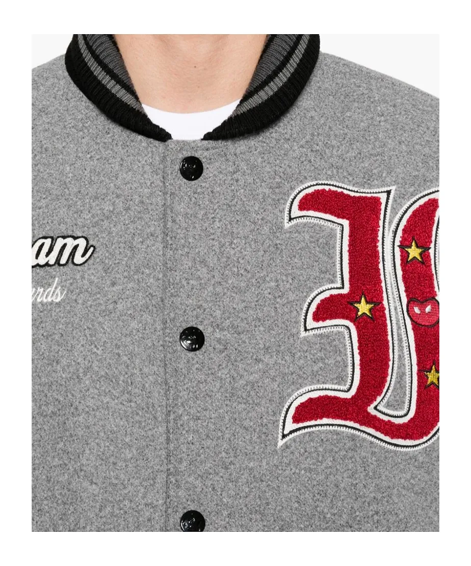 Logo-Appliqué Bomber Jacket