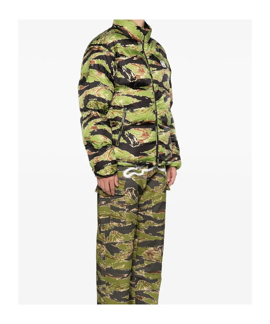 Tiger-Stripe Puffer Jacket