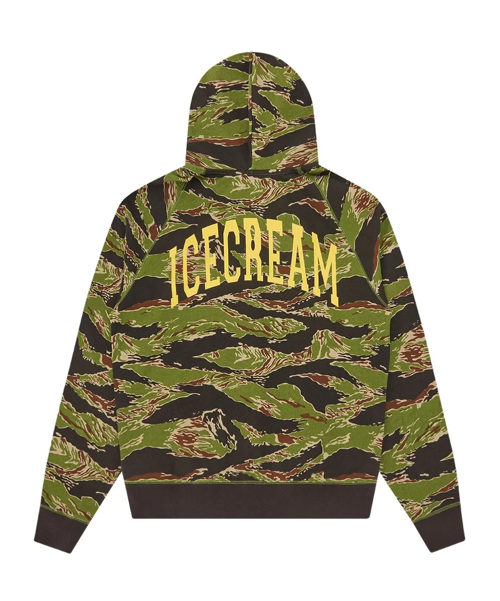 Icecream Smiley Tiger Stripe Zip-Up Hoodie