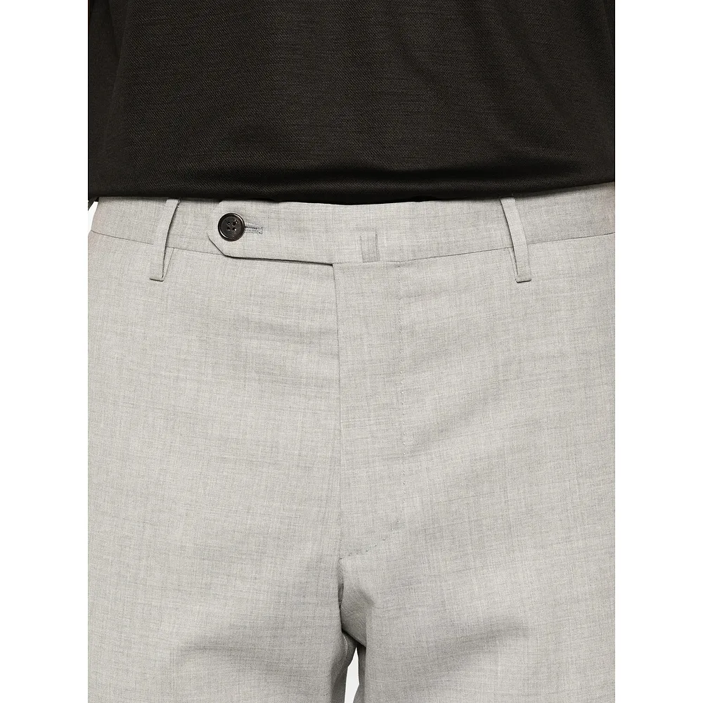 Button-Fastening Trousers