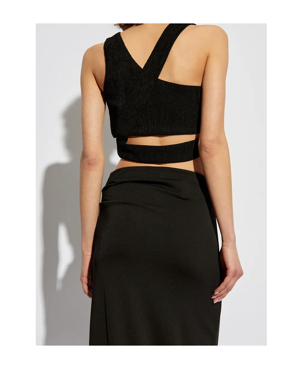 Asymmetrical Neckline Vest