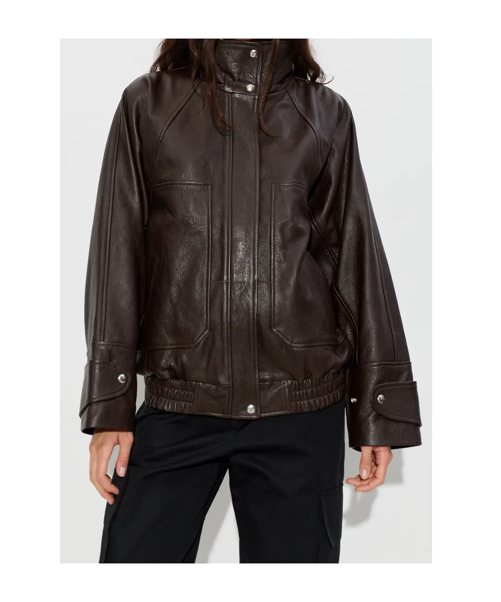 Long Sleeve Leather Jacket