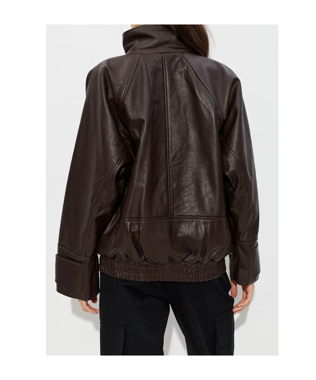 Long Sleeve Leather Jacket