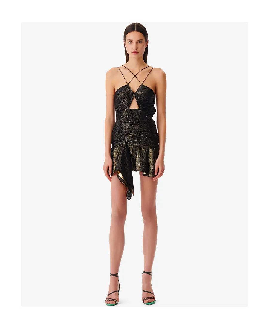 Nikki Crossover-Strap Mini Dress