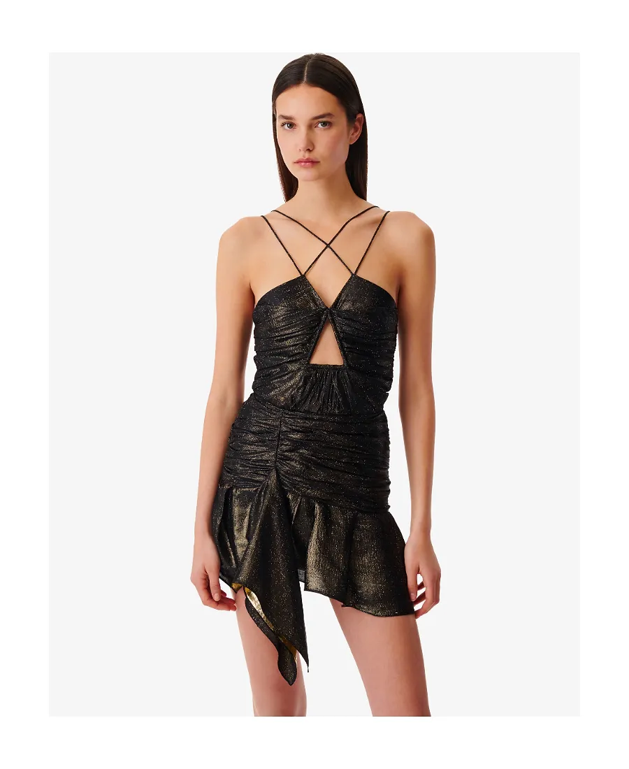 Nikki Crossover-Strap Mini Dress