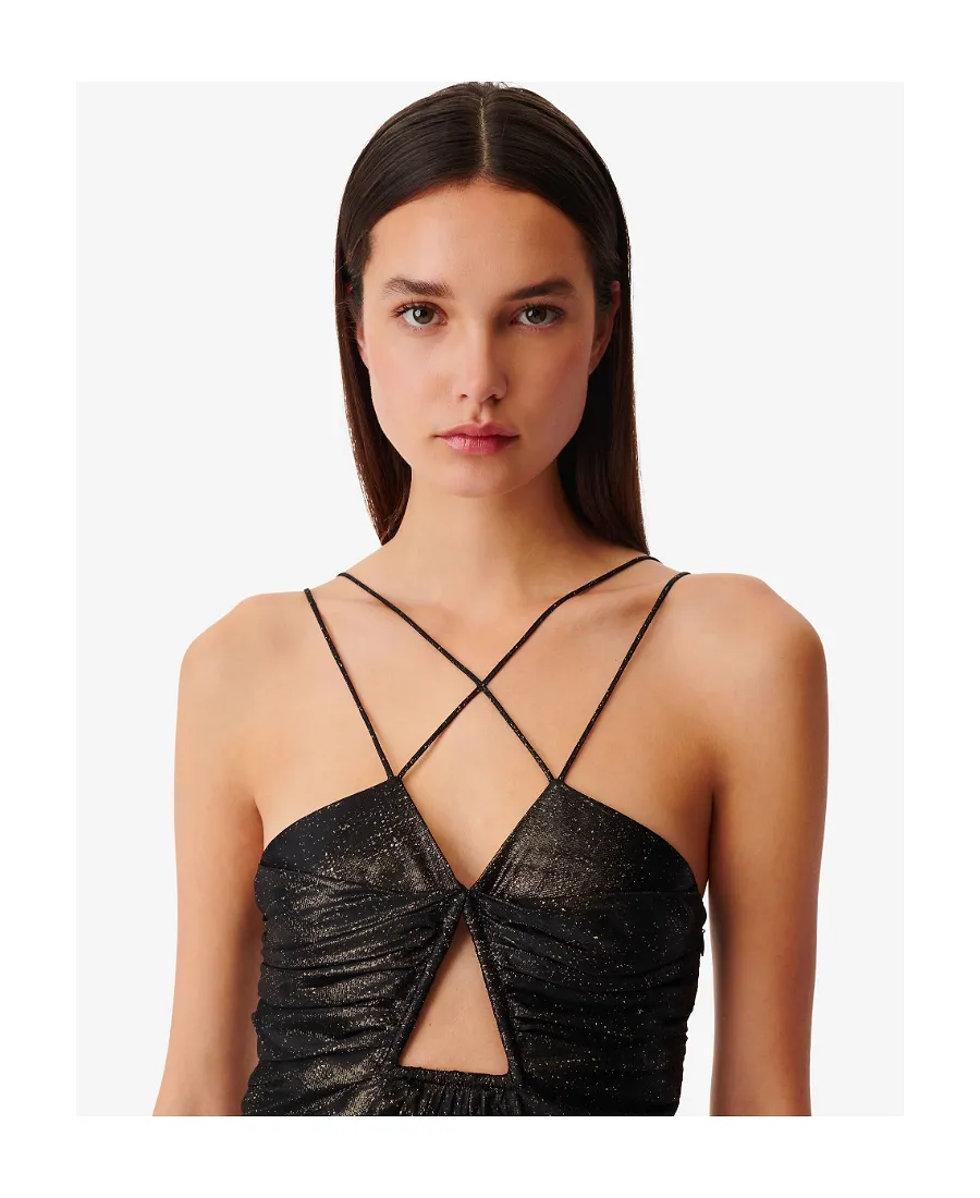 Nikki Crossover-Strap Mini Dress